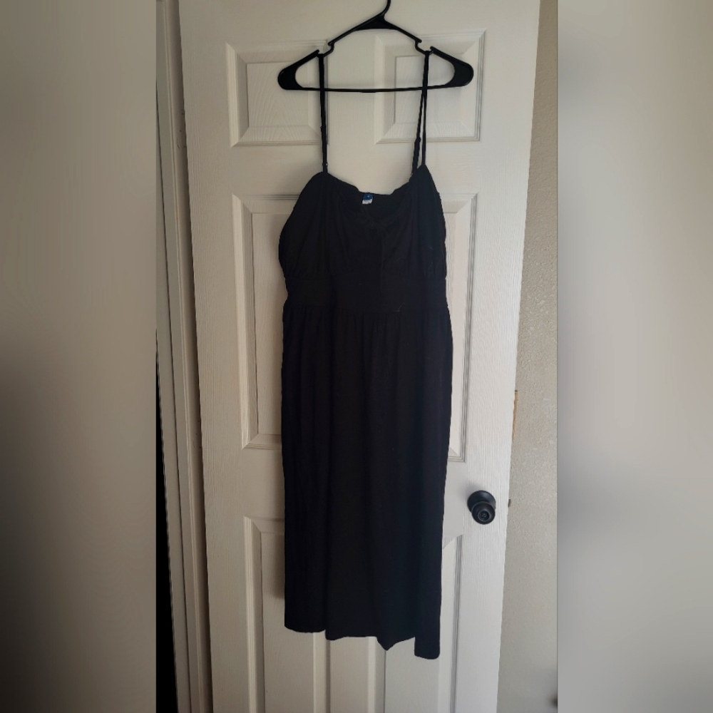 Black Old Navy Cami Midi Dress